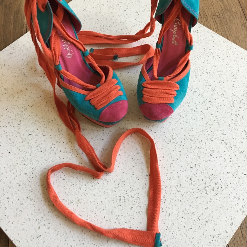 Jeffrey Campbell platform espadrilles heels 6